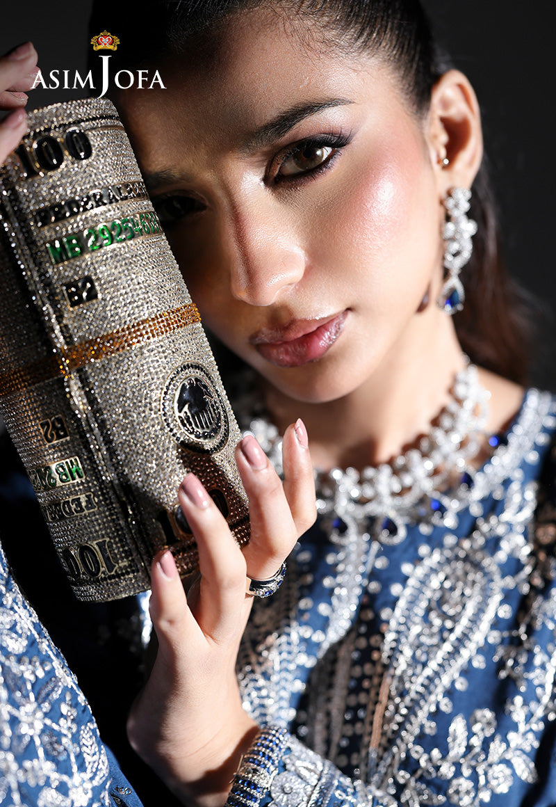 AJUEV-06 EMBROIDERED SILK UNSTITCHED 2 PCS