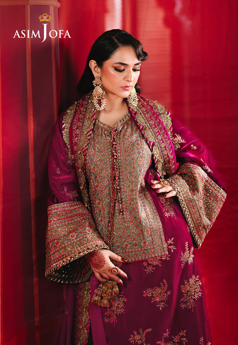 AJMV-06 EMBROIDERED VELVET 2 PCS