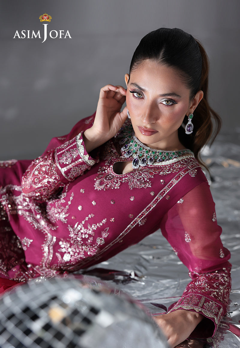 AJUEVD-19 EMBROIDERED CHIFFON Stitched 3 PCS