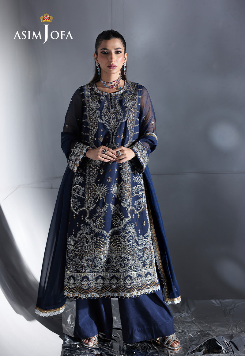 AJUEV-20 EMBROIDERED CHIFFON UNSTITCHED 3 PCS