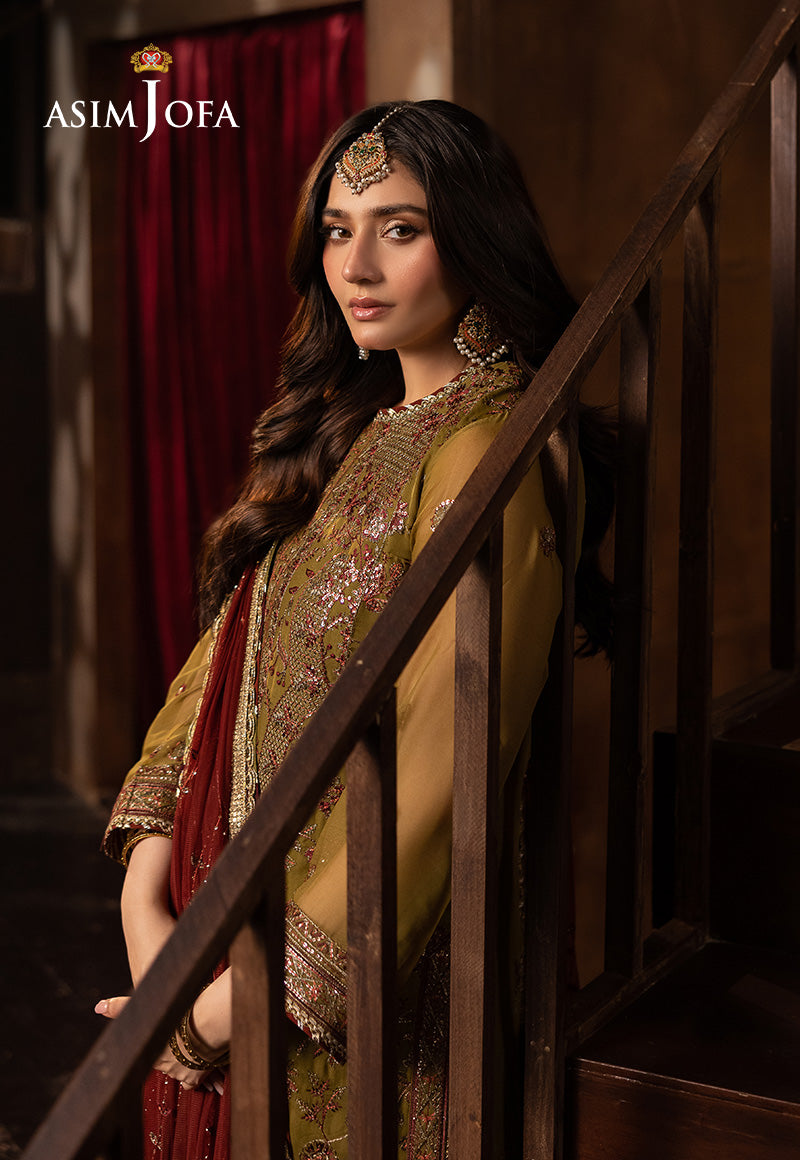 AJFO-07 EMBROIDERED CHIFFON UNSTITCHED 3 PCS
