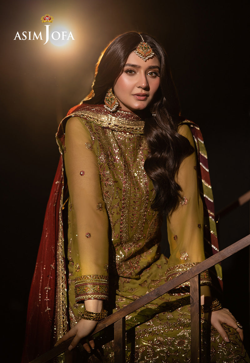 AJFO-07 EMBROIDERED CHIFFON UNSTITCHED 3 PCS