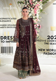 AJUEV-09 EMBROIDERED CHIFFON UNSTITCHED 3 PCS