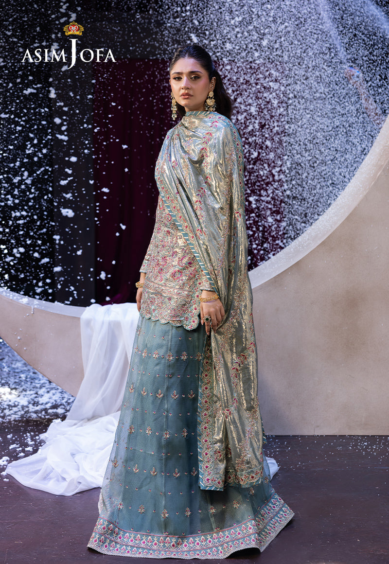 AJFO-14 EMBROIDERED CHIFFON UNSTITCHED 3 PCS
