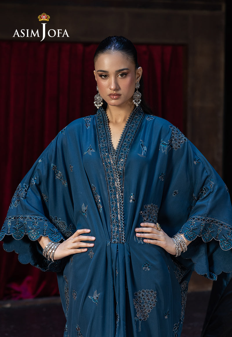 AJFOD-01 EMBROIDERED BOSKI SILK  Stitched 1 PC