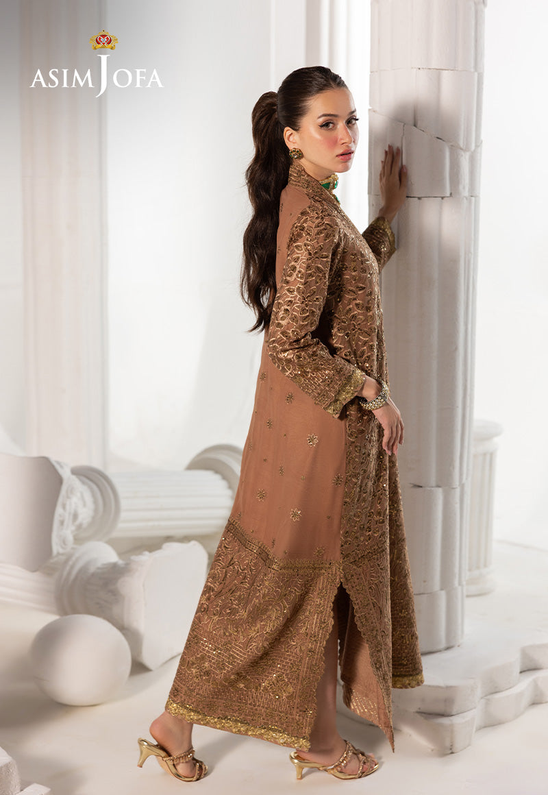 Ajizl-11 Embroidered Chiffon Unstitched 3 Pcs