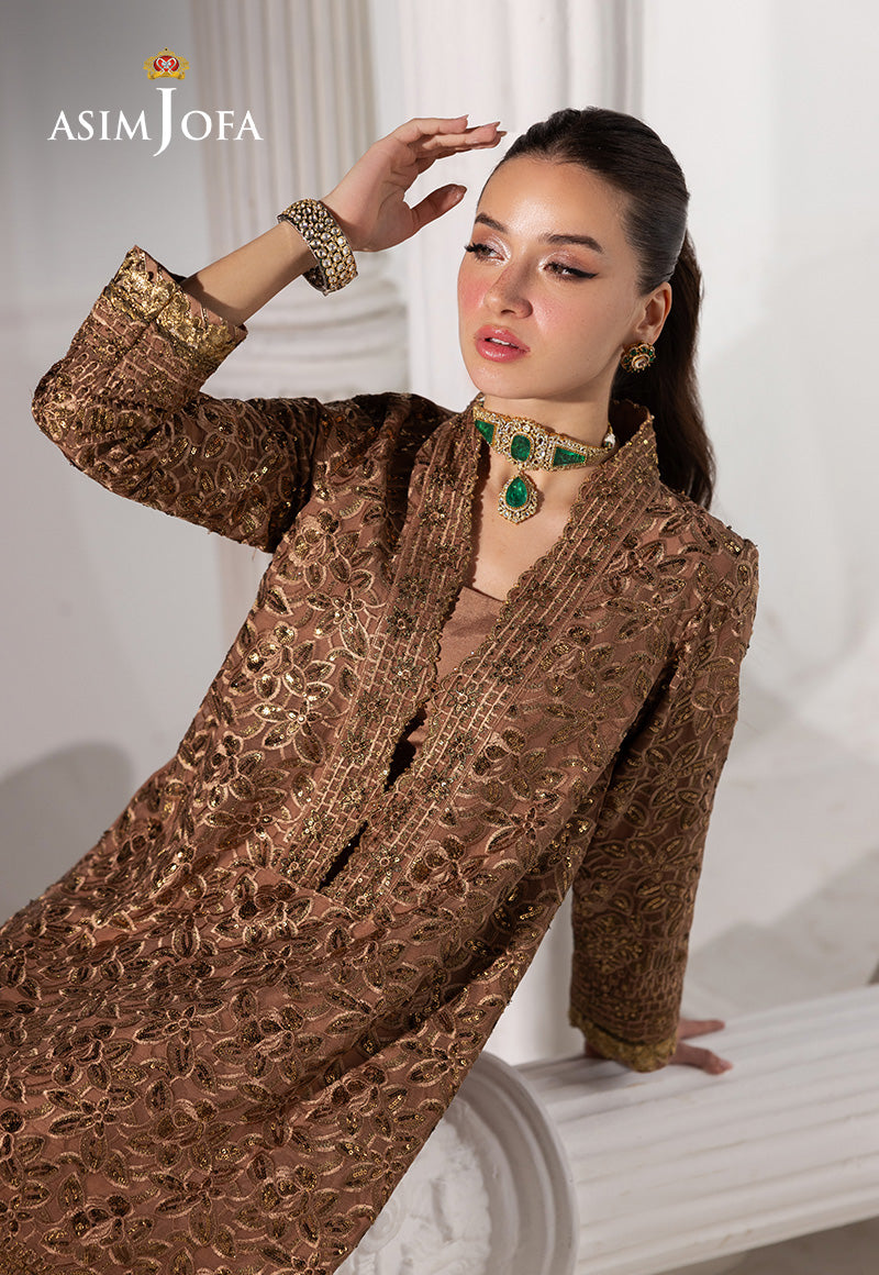 Ajizl-11 Embroidered Chiffon Unstitched 3 Pcs