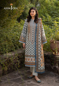 Ajso-253 Unstitched 3 Pcs Shirt Dupatta Trouser