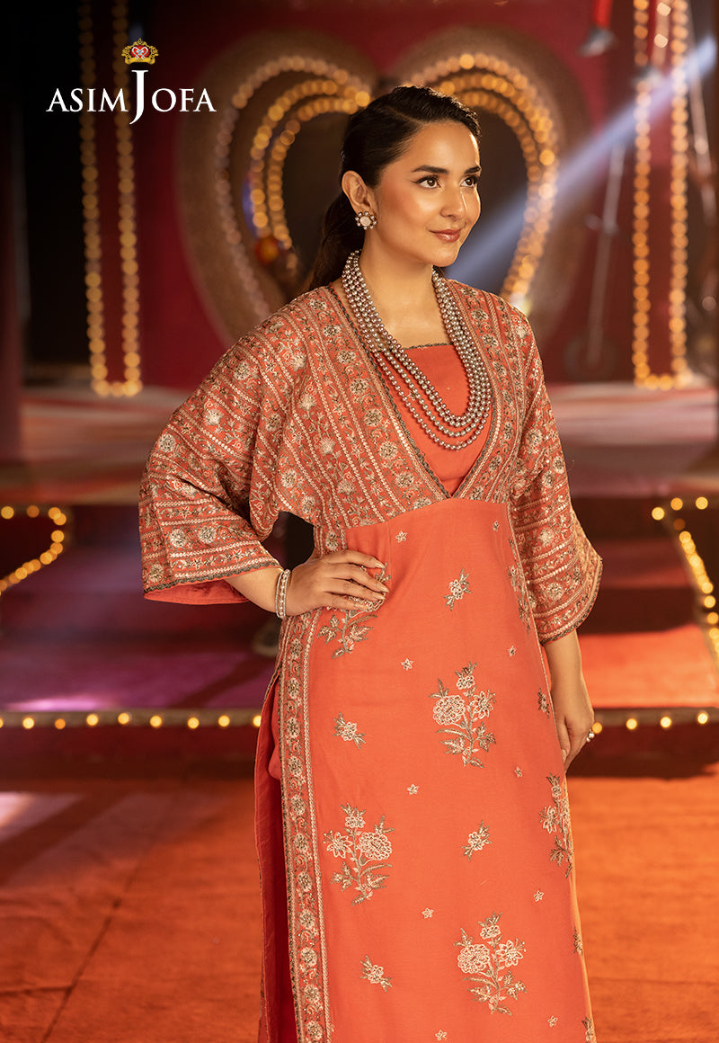 AJLFF-14 Embroidered Chiffon 2 Pcs