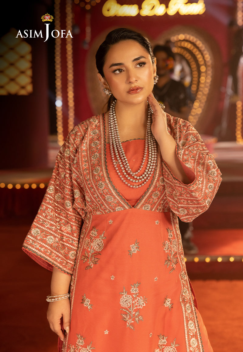 AJLFF-14 Embroidered Chiffon 2 Pcs