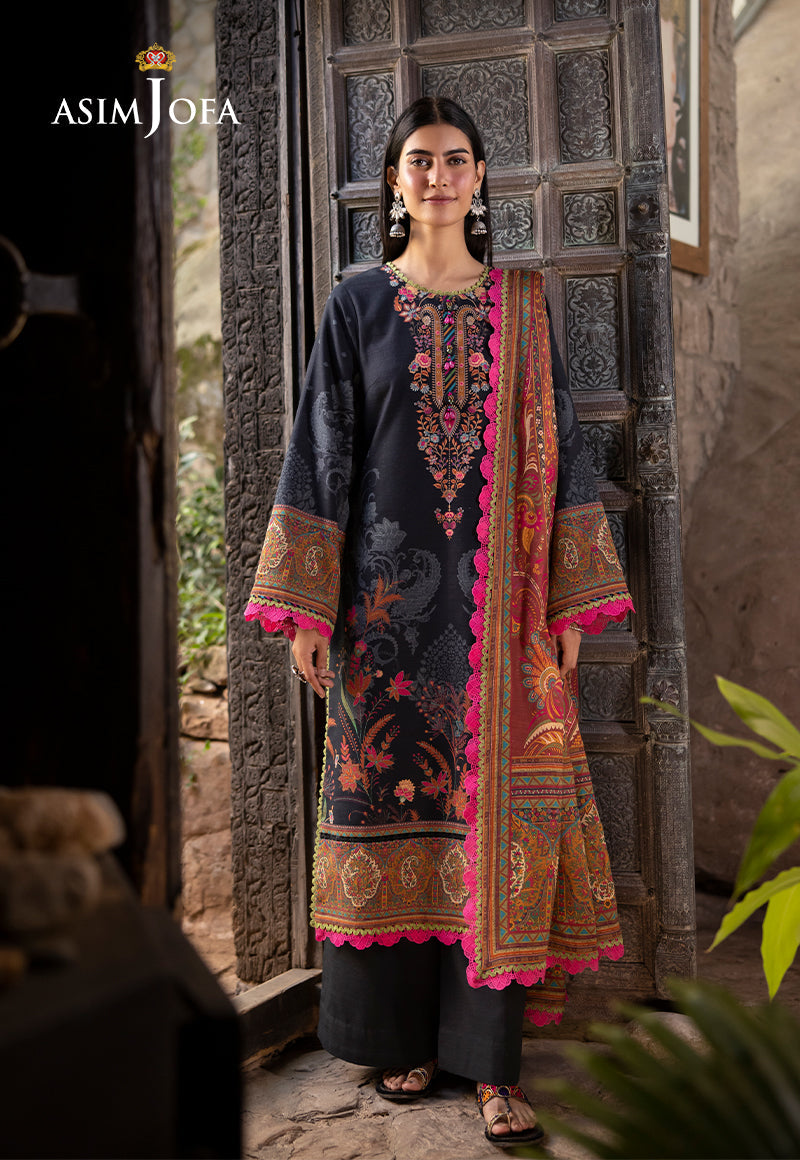 Ajuwd-60 Printed Khaddar 3 Pcs