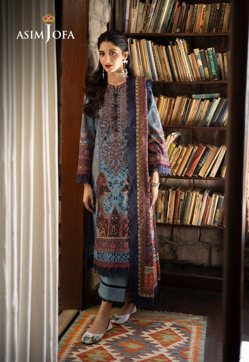 AJUWD-01 EMBROIDERED STITCHED 3 PCS