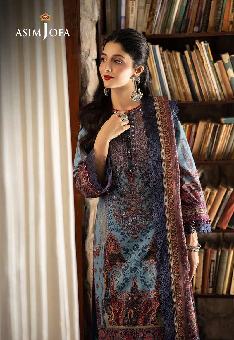 AJUWD-01 EMBROIDERED STITCHED 3 PCS