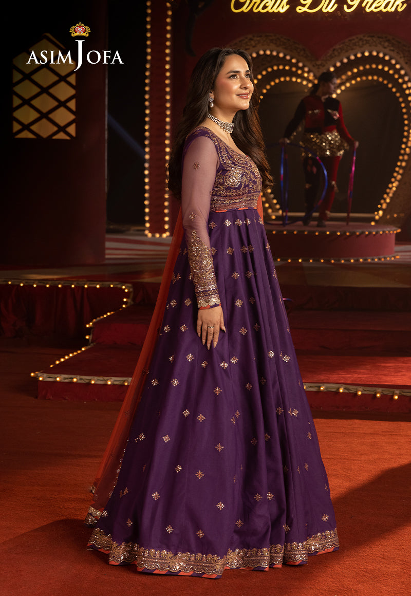 AJLFFD-01 Embroidered Net Stitched 3PCS