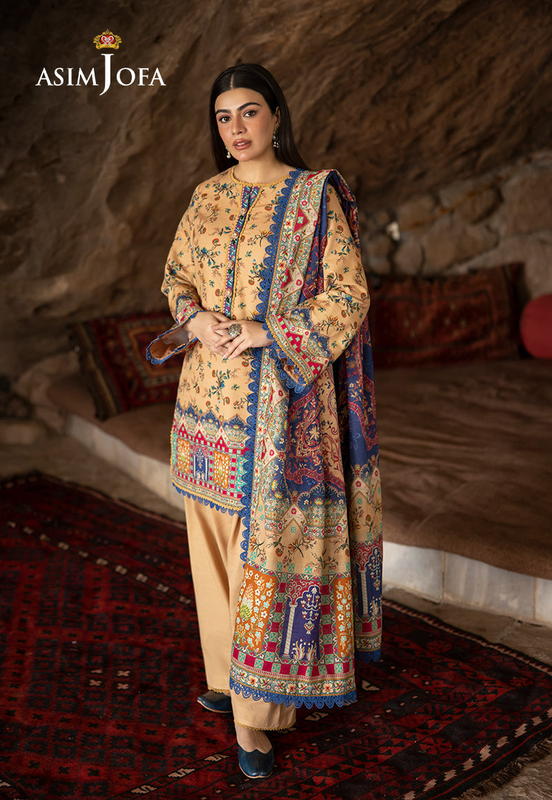 AJUWD-48 PRINTED STITCHED 3 PCS