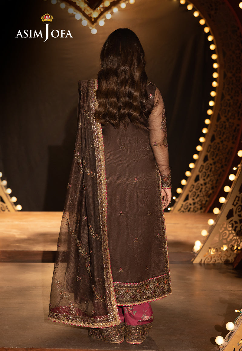 AJLFF-11 Embroidered Javeria Net 3 Pcs