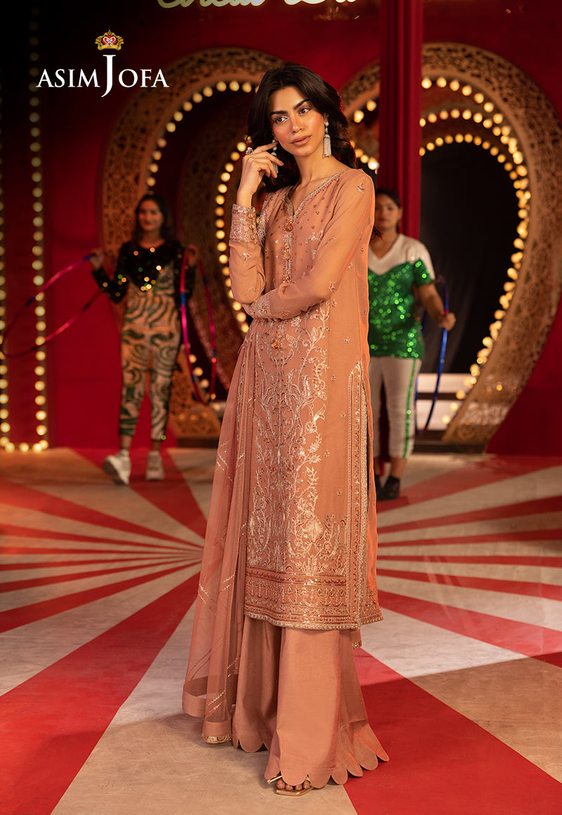 AJLFF-16 Embroidered Chiffon 3 Pcs