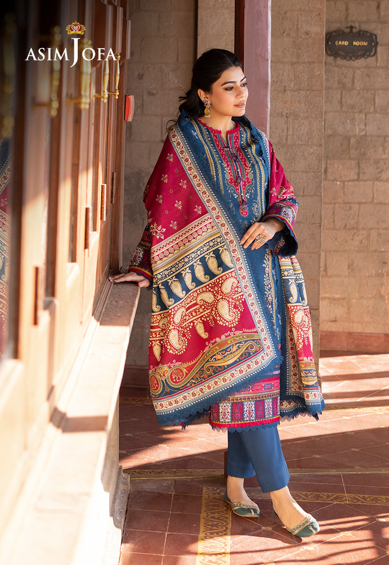 AJUWD-53 PRINTED KHADDAR STITCHED 3 Pcs