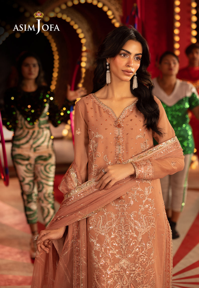 AJLFF-16 Embroidered Chiffon 3 Pcs