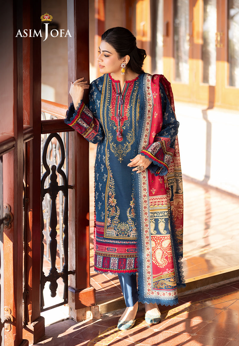 AJUWD-53 PRINTED KHADDAR STITCHED 3 Pcs