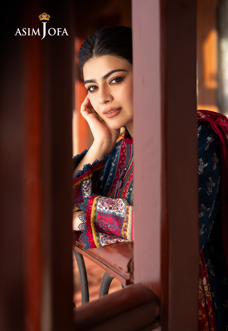 AJUWD-53 PRINTED KHADDAR STITCHED 3 Pcs