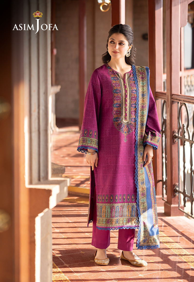 AJUWD-51 PRINTED STITCHED 3 PCS