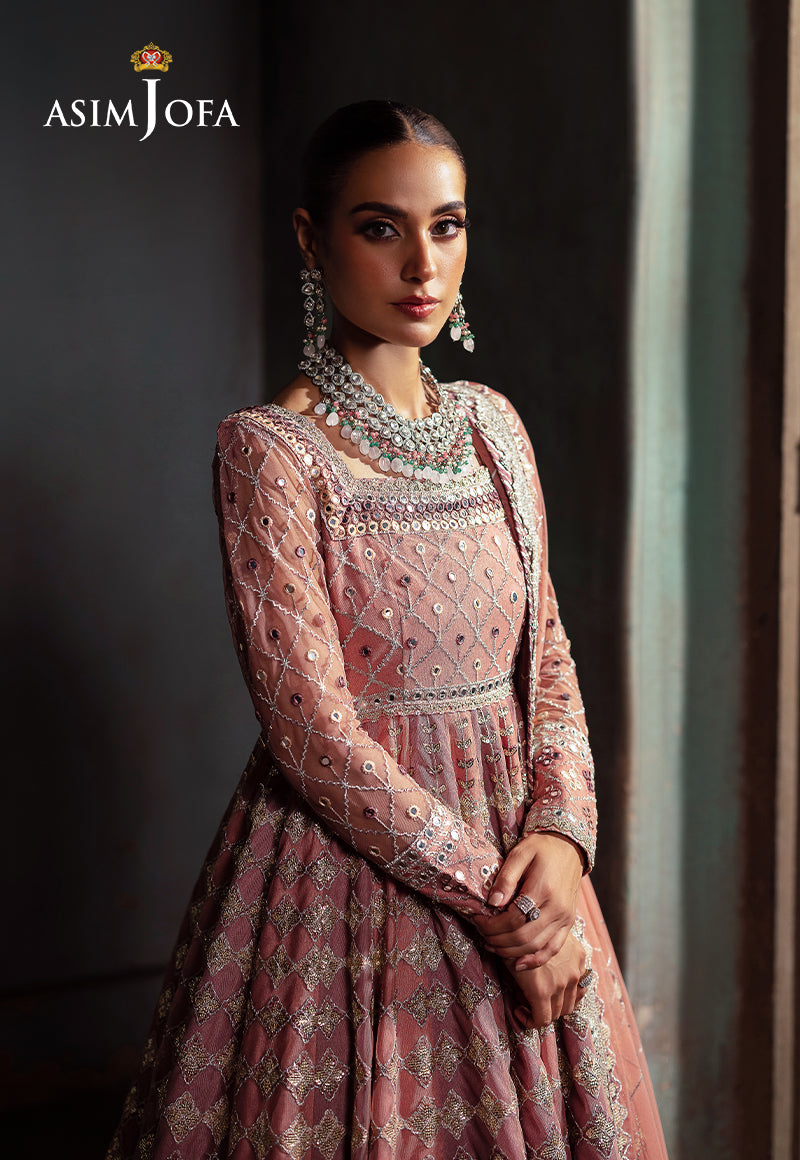 AJKBD-03 EMBROIDERED NET STITCHED 3 PCS