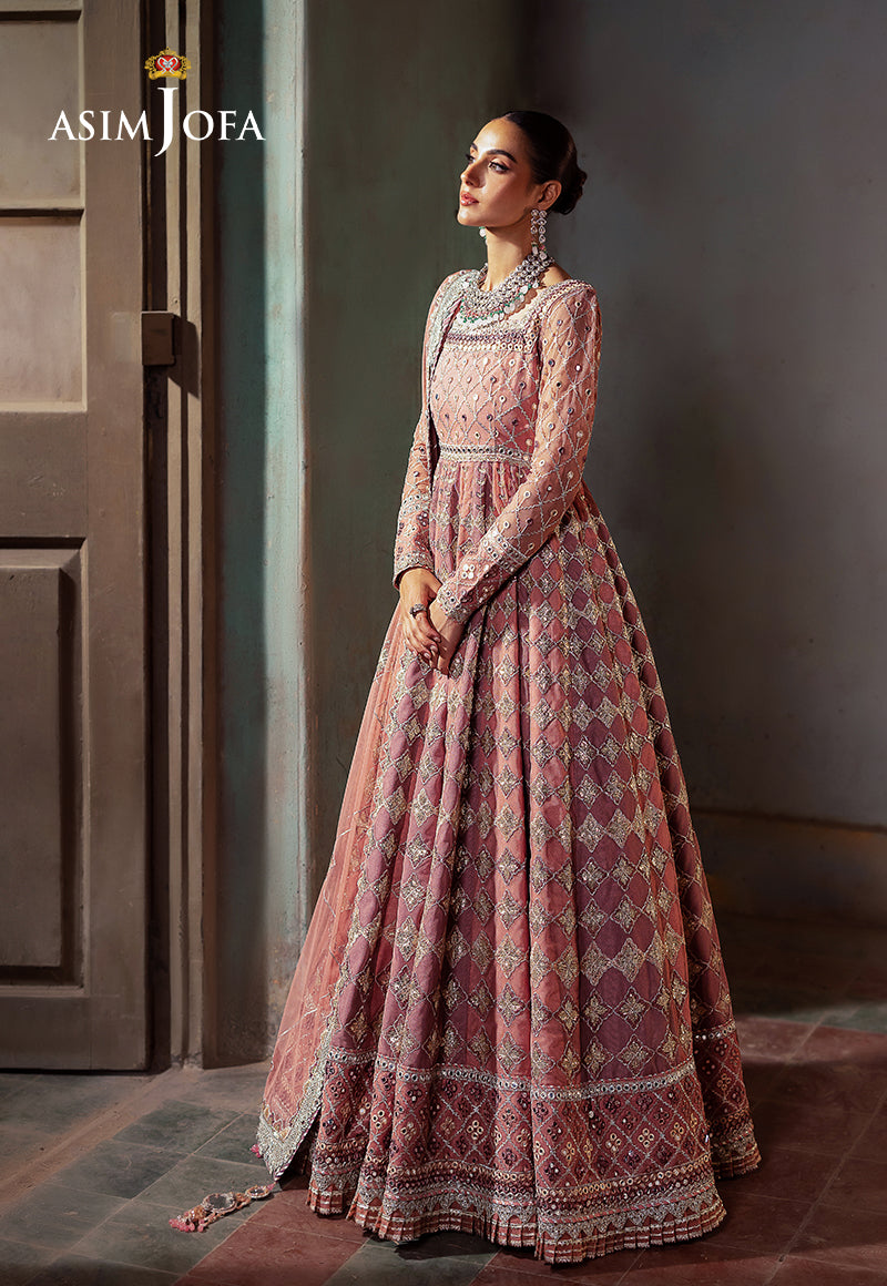 AJKBD-03 EMBROIDERED NET STITCHED 3 PCS