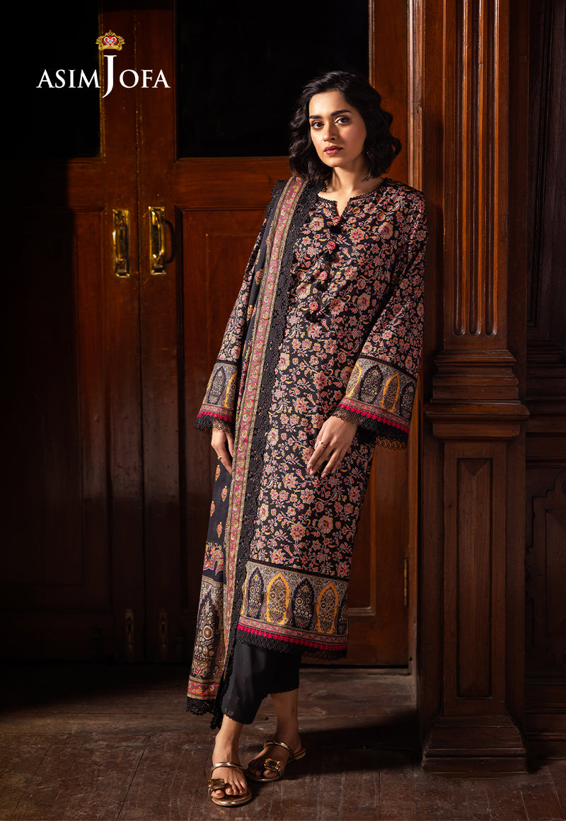 Ajubjd-45 Printed Lawn Stitched 3 Pc