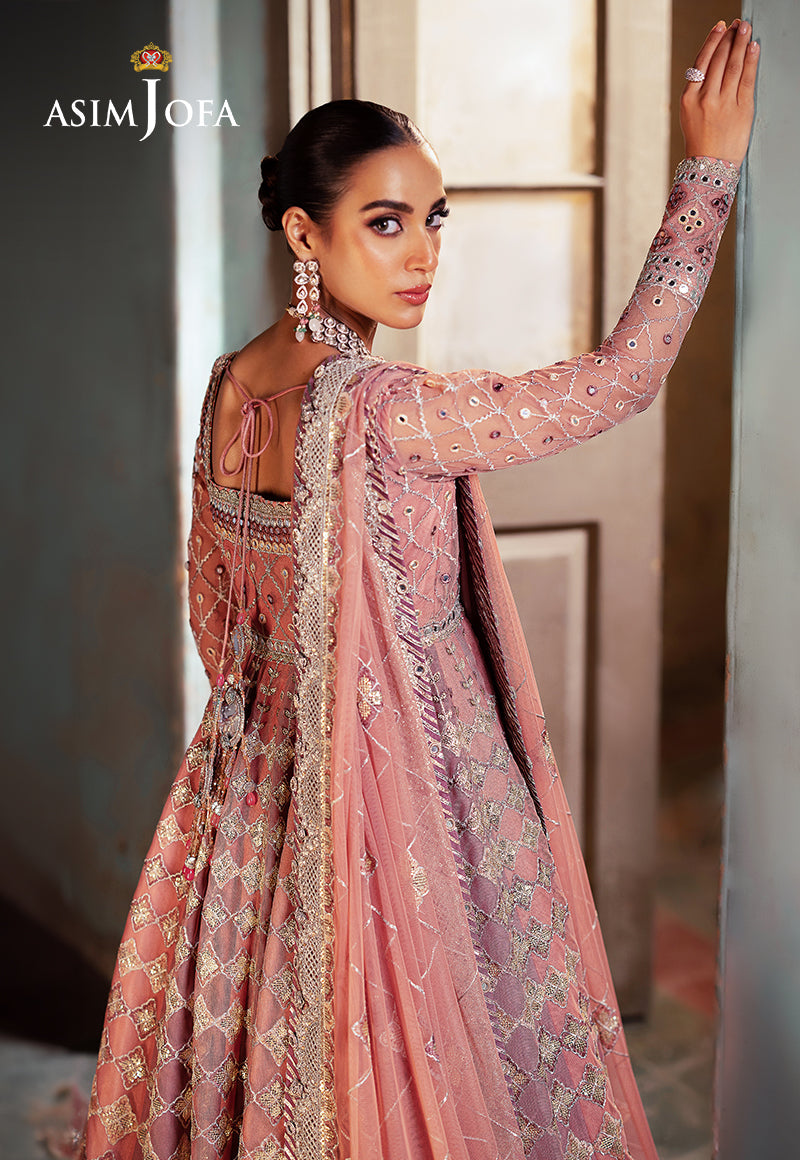 AJKBD-03 EMBROIDERED NET STITCHED 3 PCS