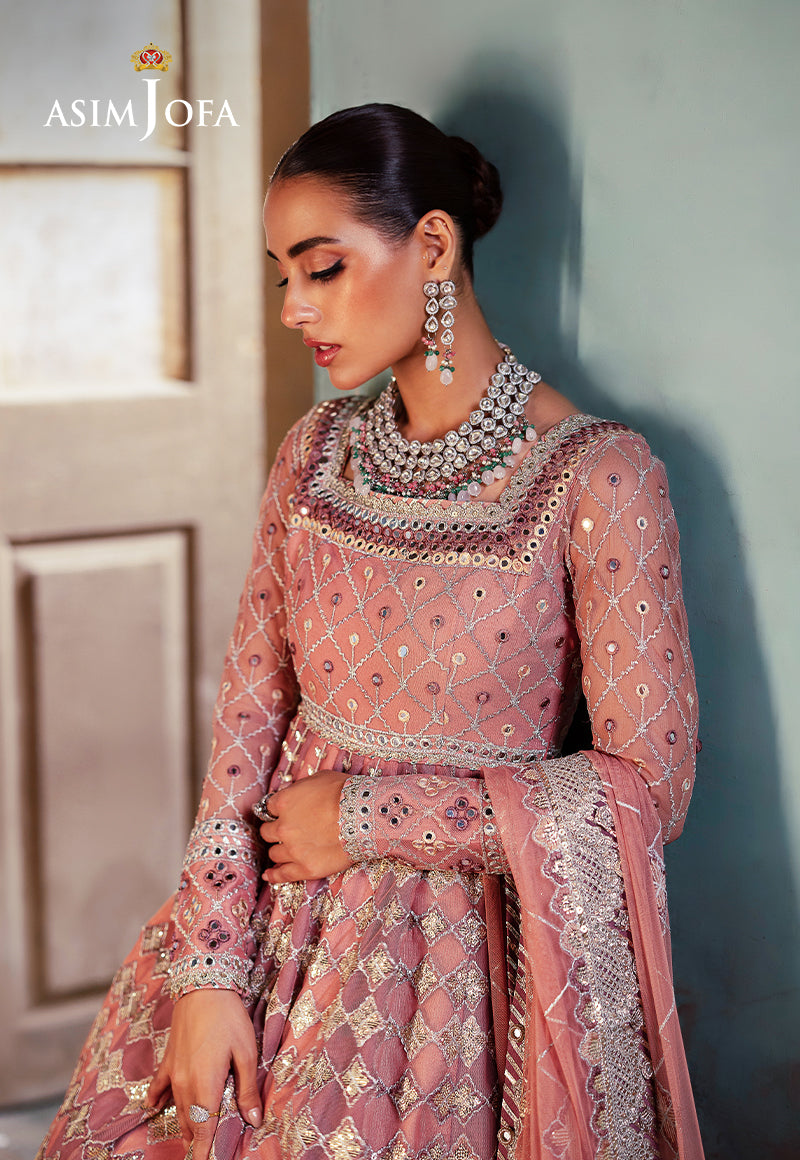 AJKBD-03 EMBROIDERED NET STITCHED 3 PCS