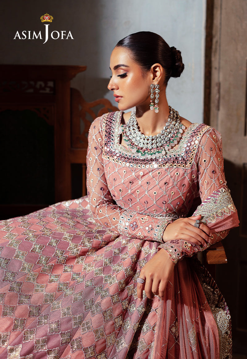 AJKBD-03 EMBROIDERED NET STITCHED 3 PCS