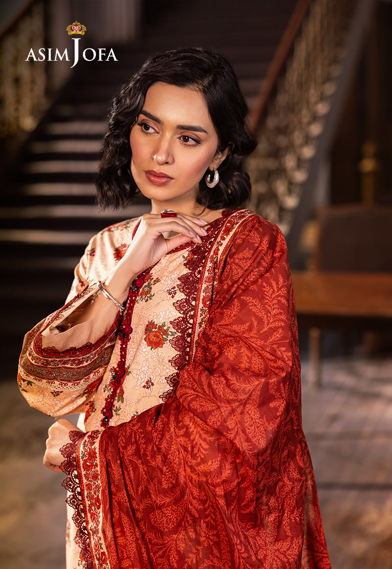 AJUBJ-54 PRINTED LAWN 3 PC