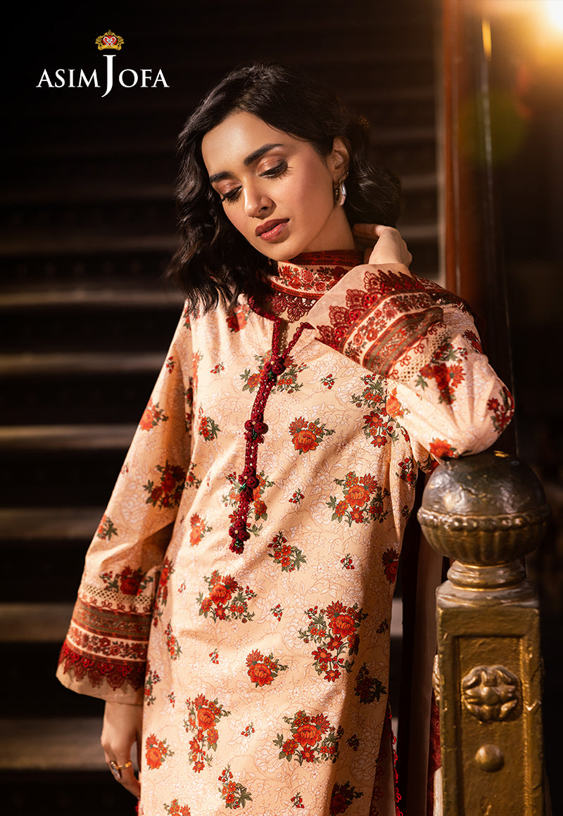 AJUBJ-54 PRINTED LAWN 3 PC