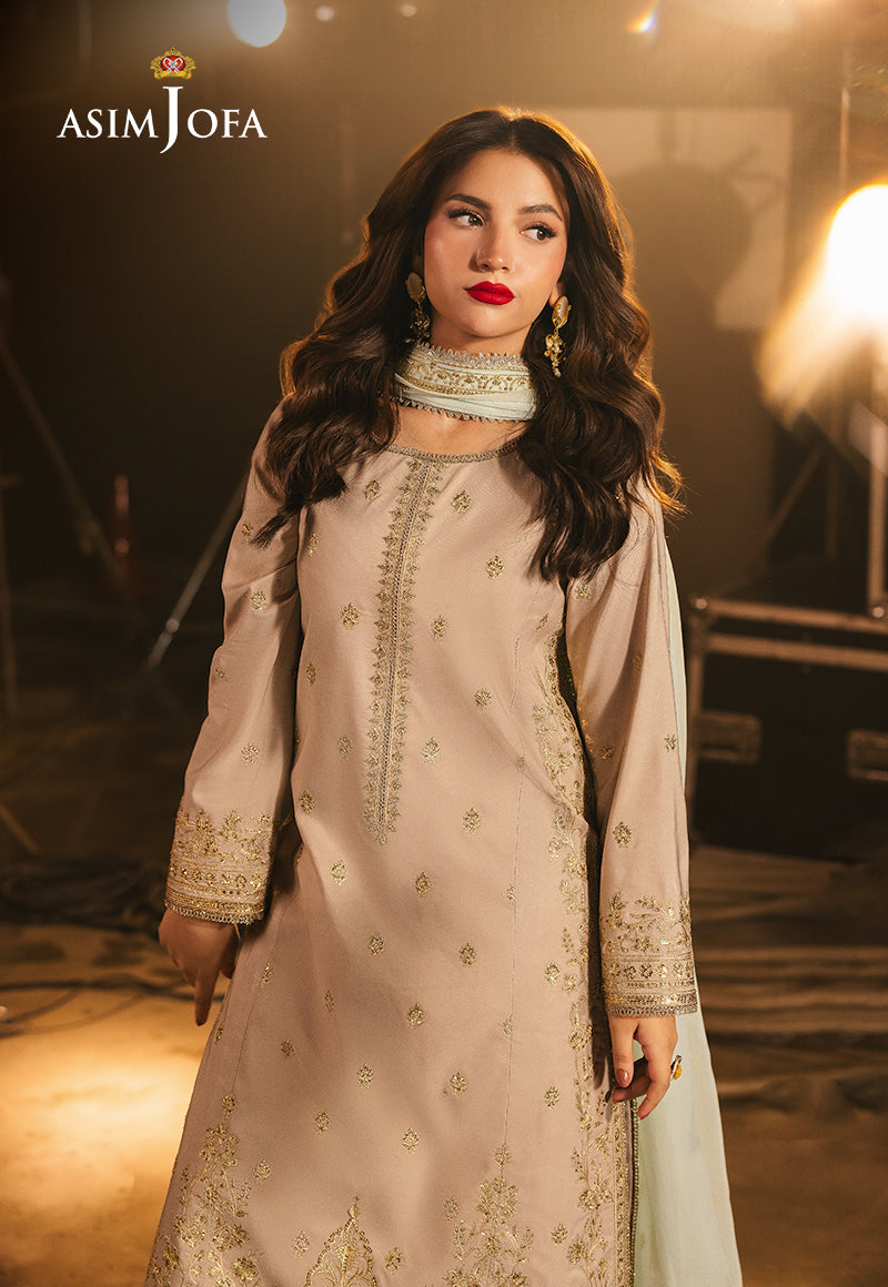 AJLF-13 EMBROIDERED BOSKI SILK 3 PCS