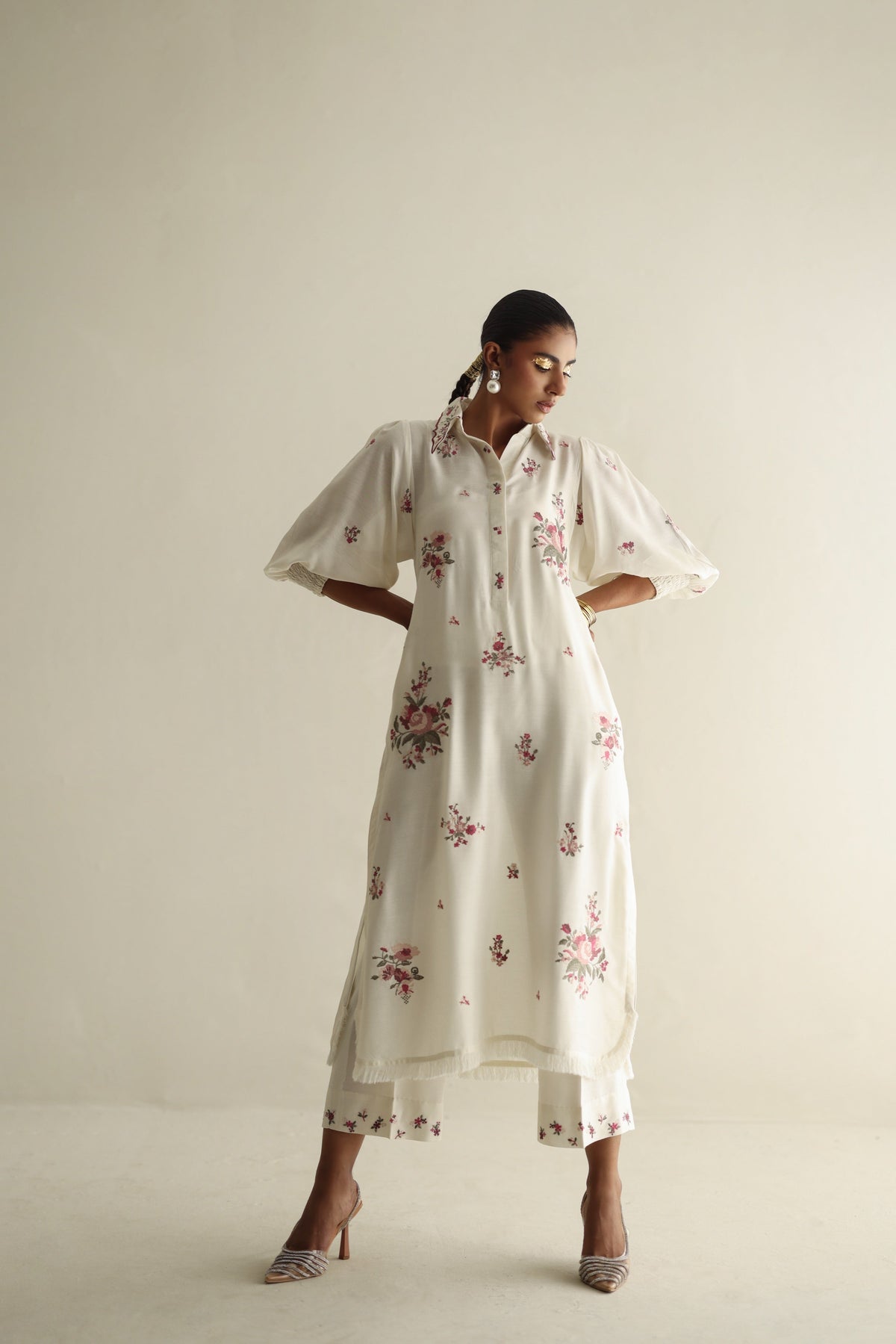 Inflorescence - Ivory Shirt Long & Pants