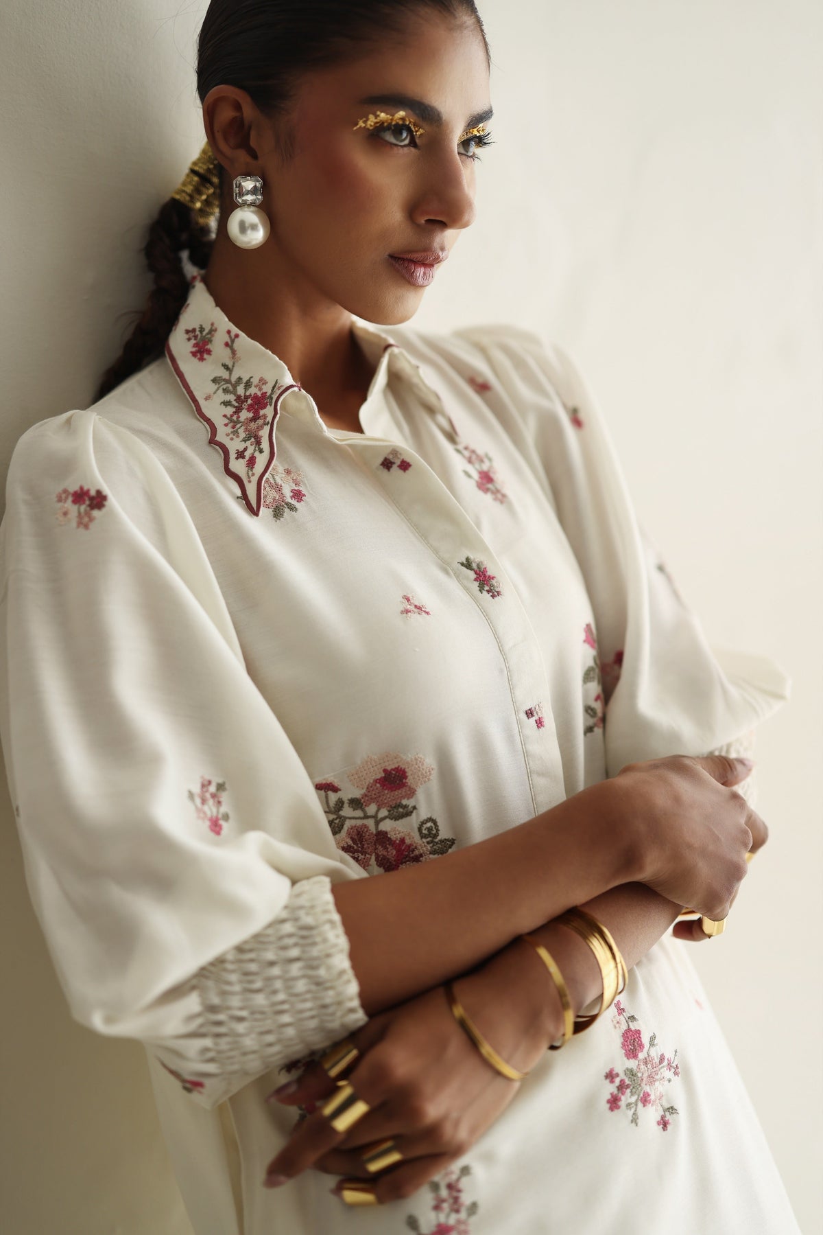 Inflorescence - Ivory Shirt Long & Pants