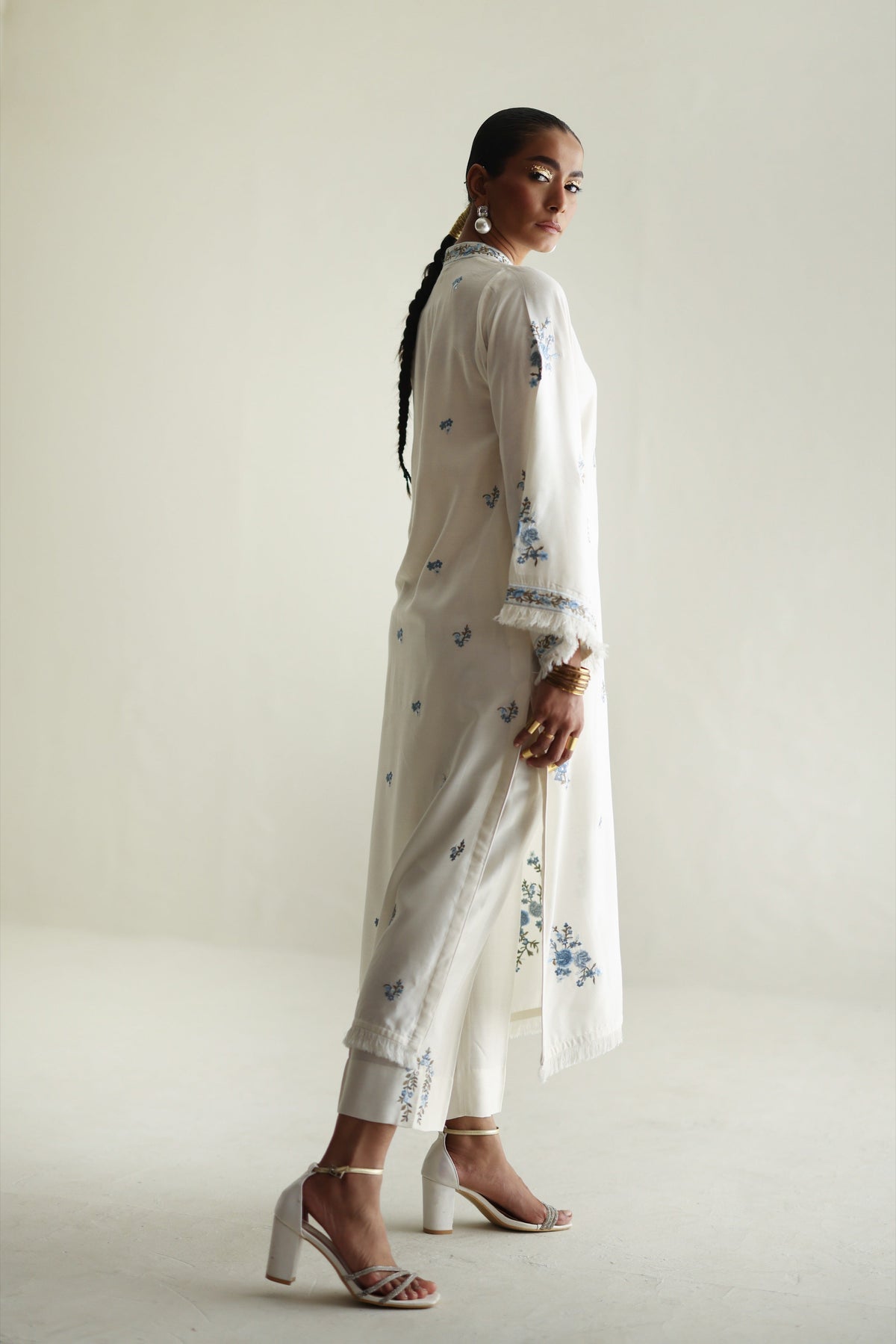 Blue Rose - Ivory Shirt