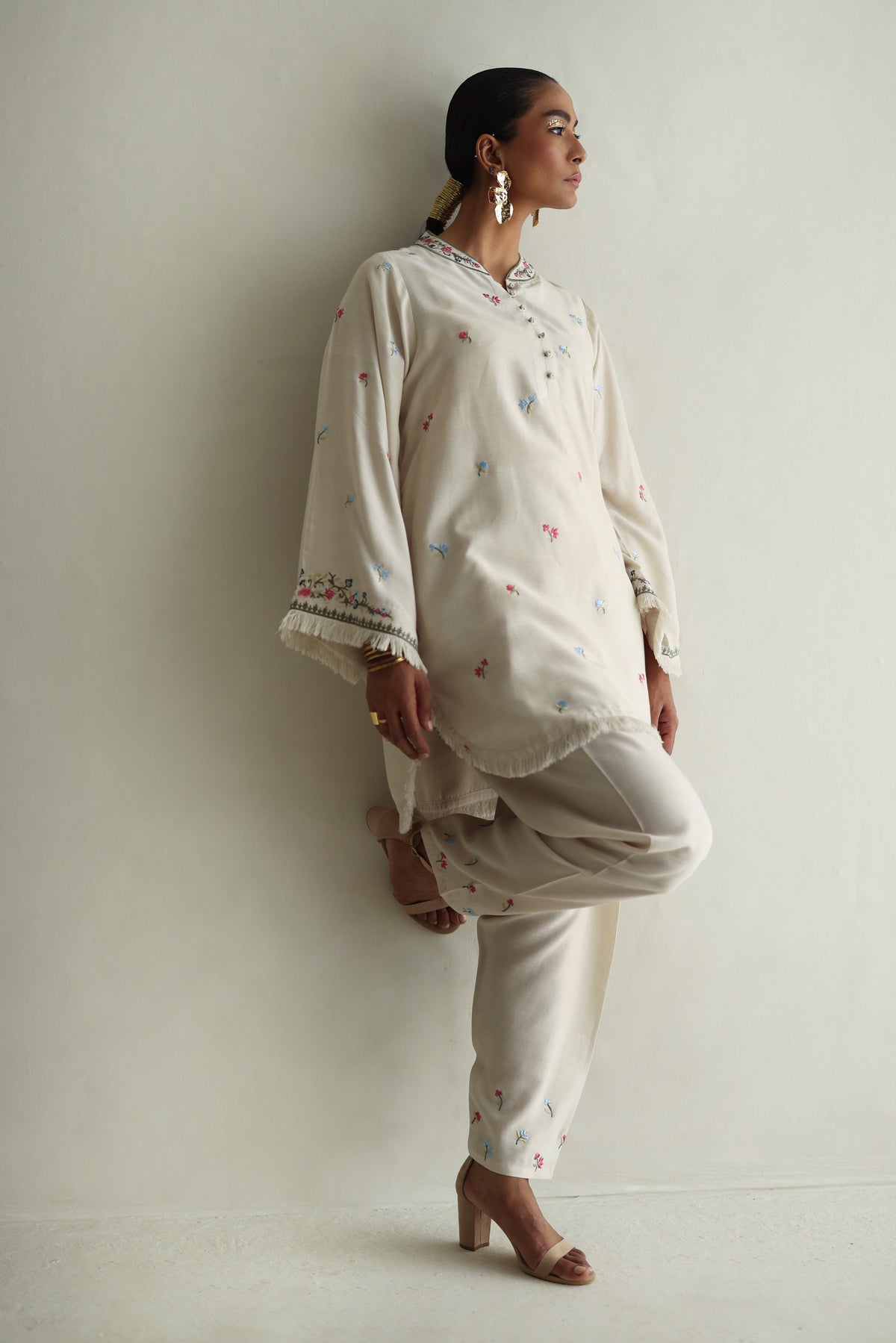 Floral Whisper - Ivory Pant