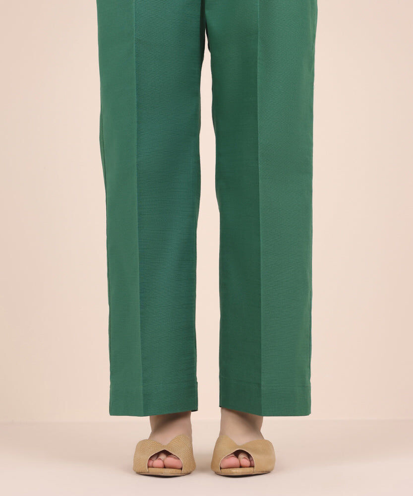 Solid Khaddar Straight Pants