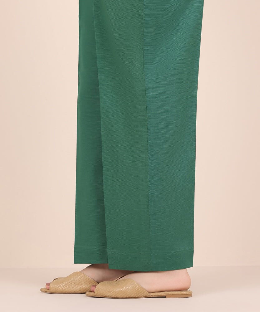 Solid Khaddar Straight Pants