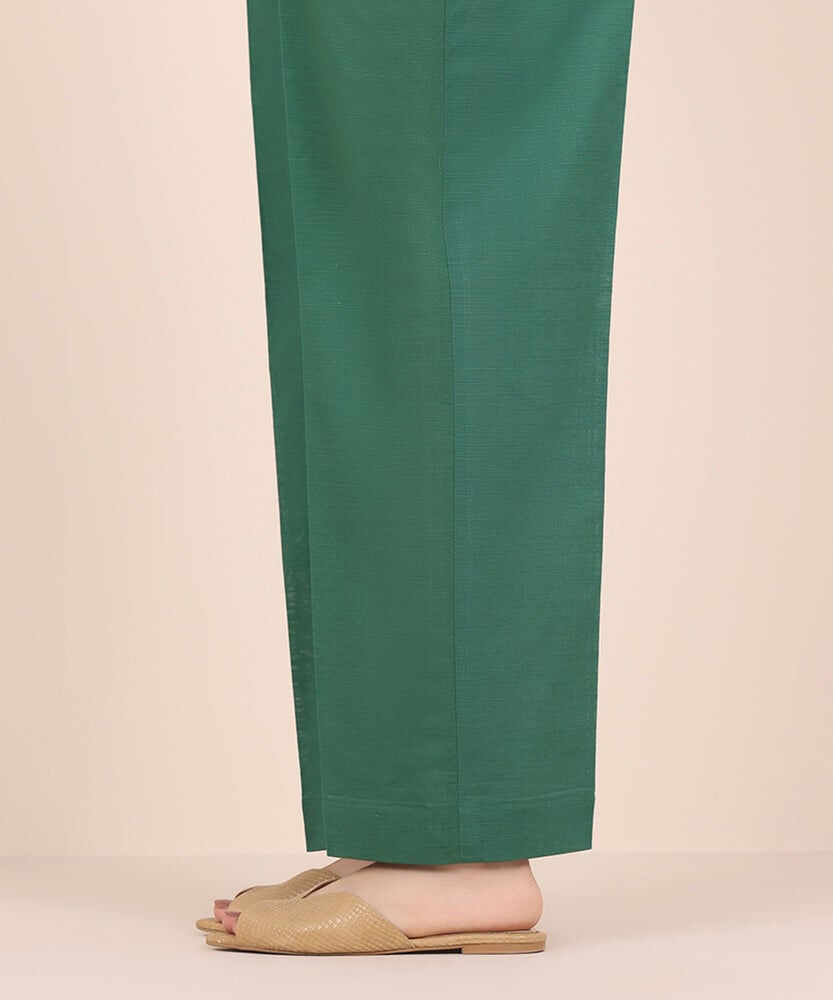 Solid Khaddar Straight Pants