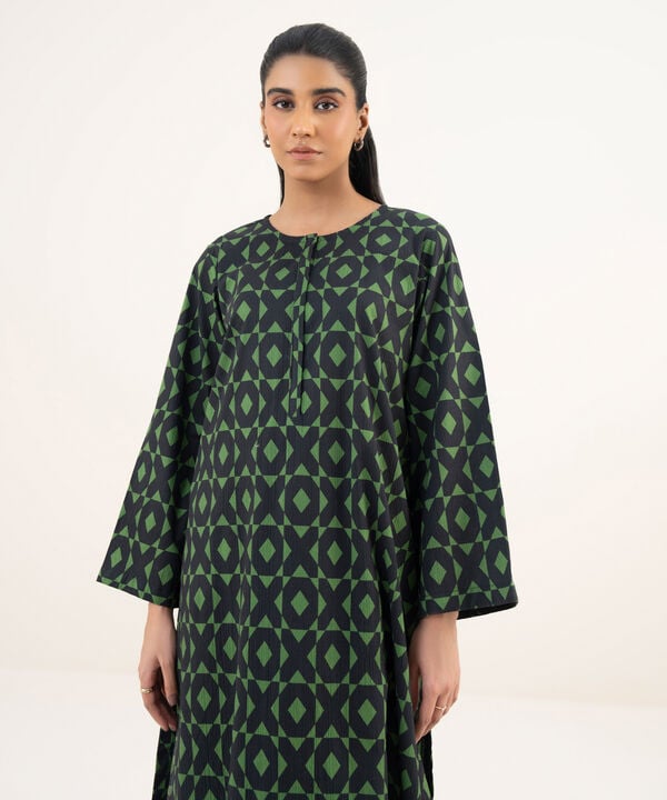 Printed Seersucker Shirt