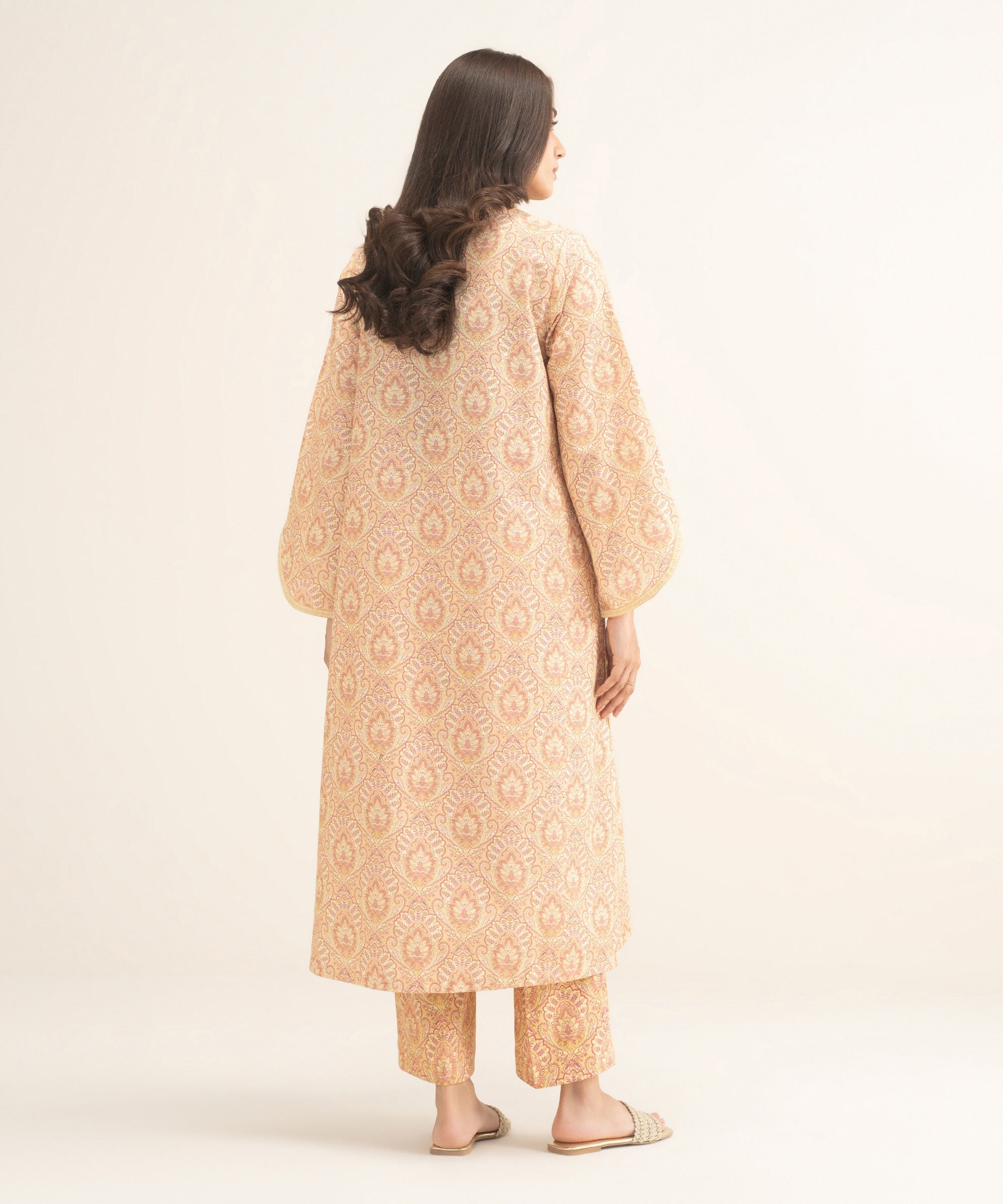 2 Piece - Printed Cross Hatch Viscose Suit