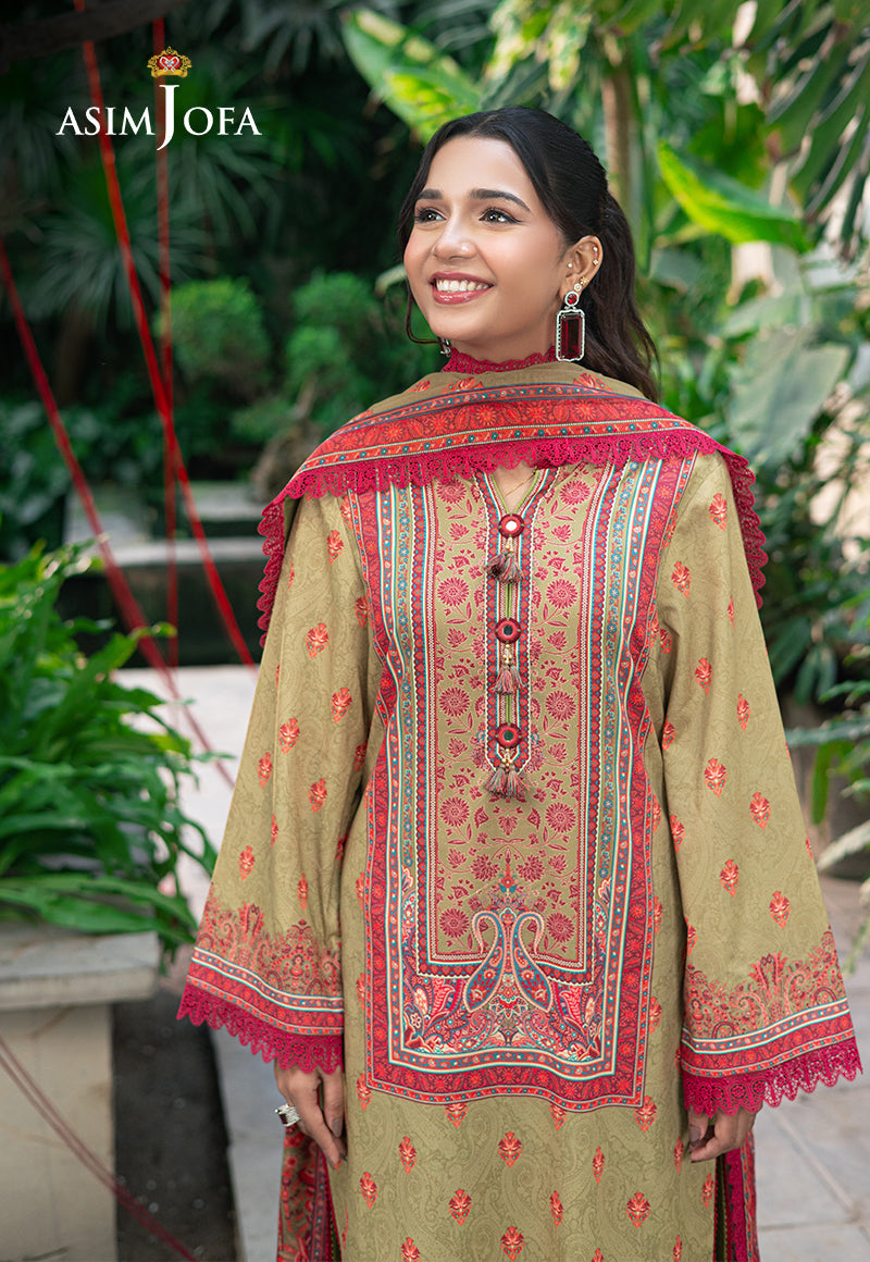 AJUUB-28 PRINTED LAWN 3 PC
