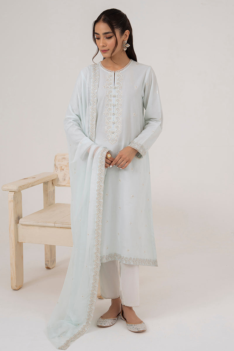 Powder Blue-2Pc (Shirt & Dupatta)