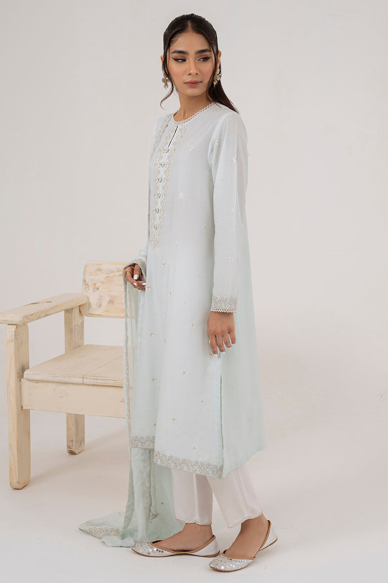 Powder Blue-2Pc (Shirt & Dupatta)