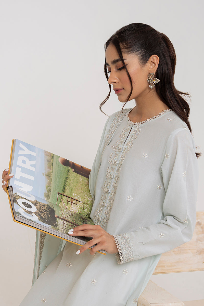 Powder Blue-2Pc (Shirt & Dupatta)