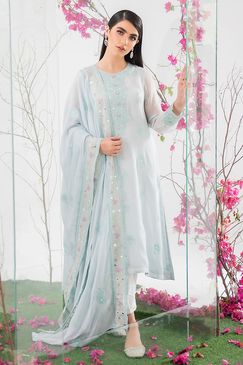 Ice Blue-2Pc (Shirt & Dupatta)