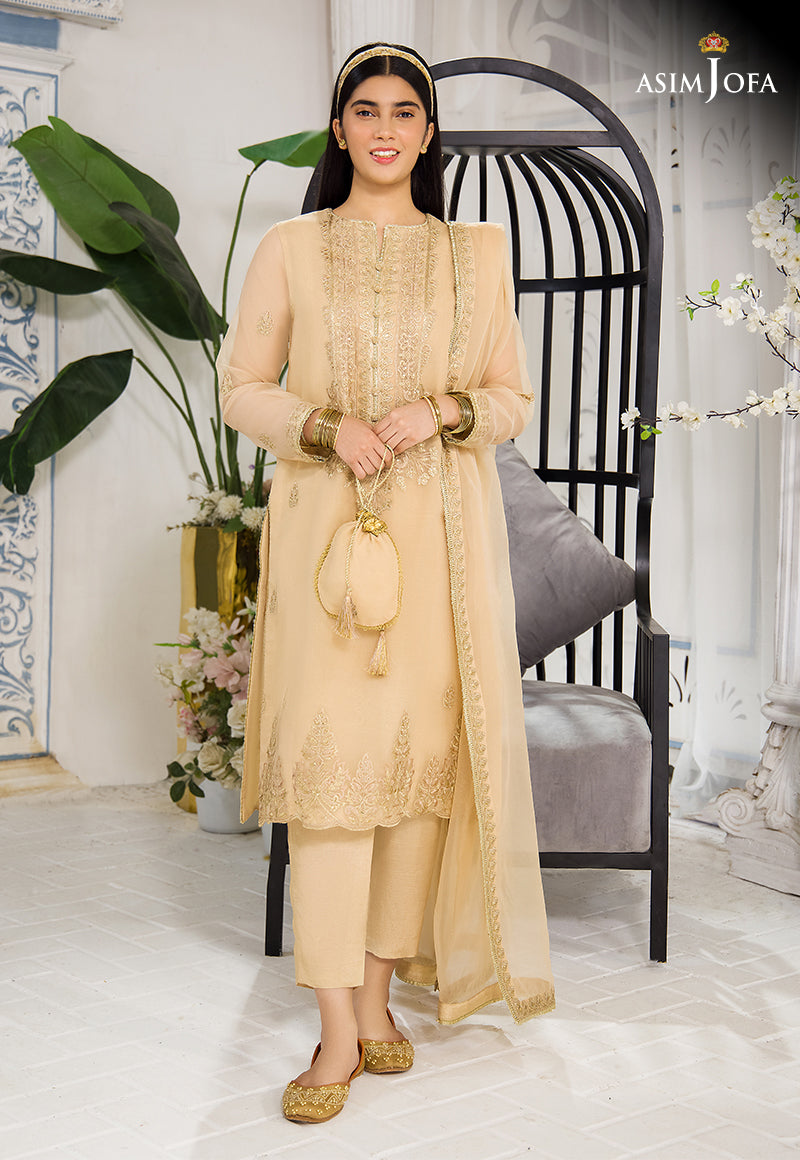 AJTFD-07 EMBROIDERED ORGANZA 3 PCS